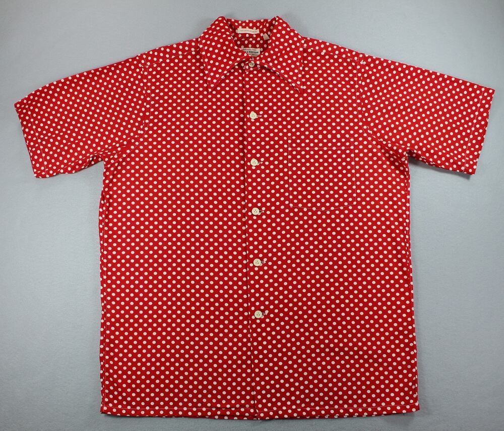 Vintage Hathaway Lord & Taylor Button Up Shirt Men's Medium Red Polkadot